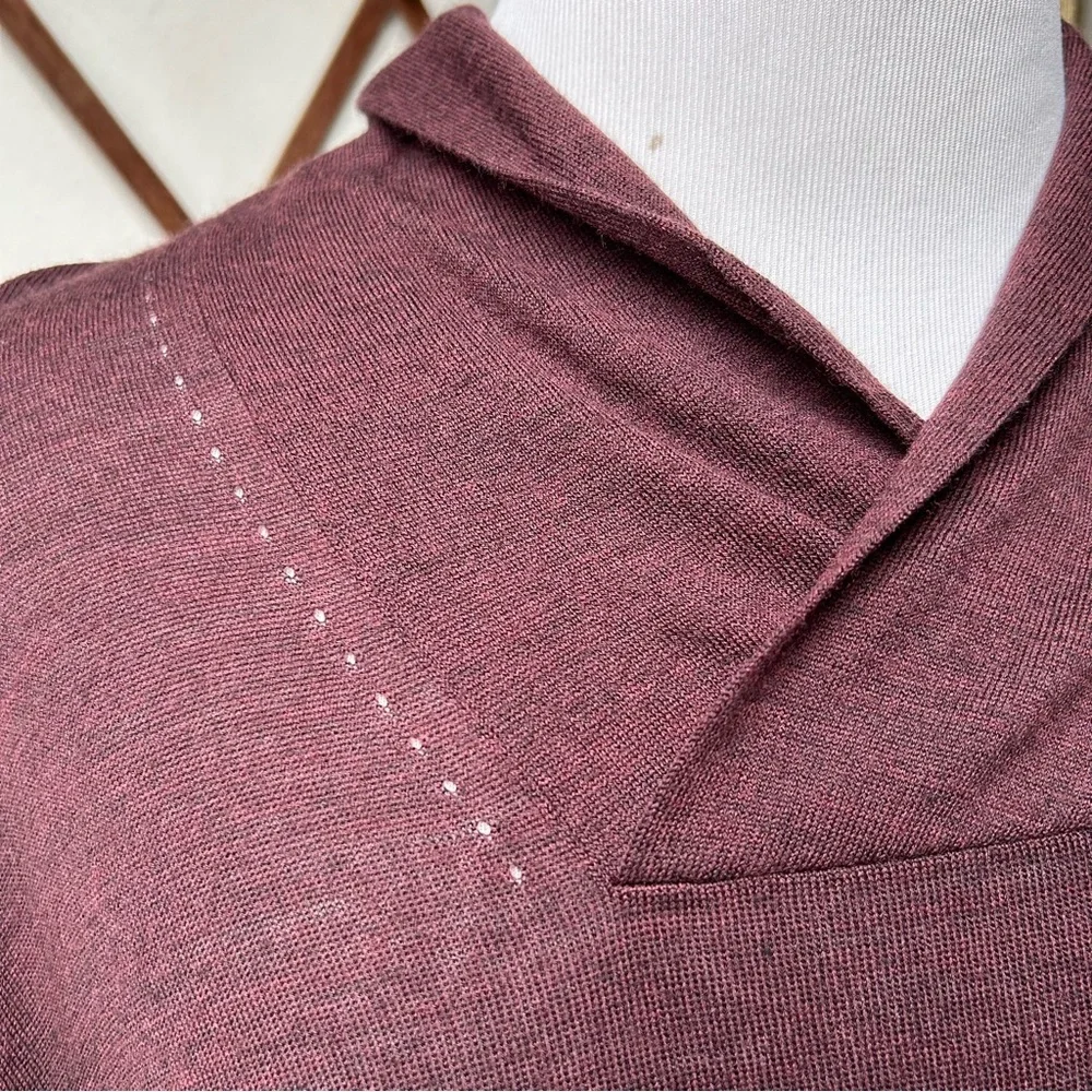 Armani Exchange Merino Wool Shawl Neck Pullover Sweater